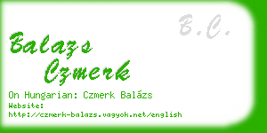 balazs czmerk business card
